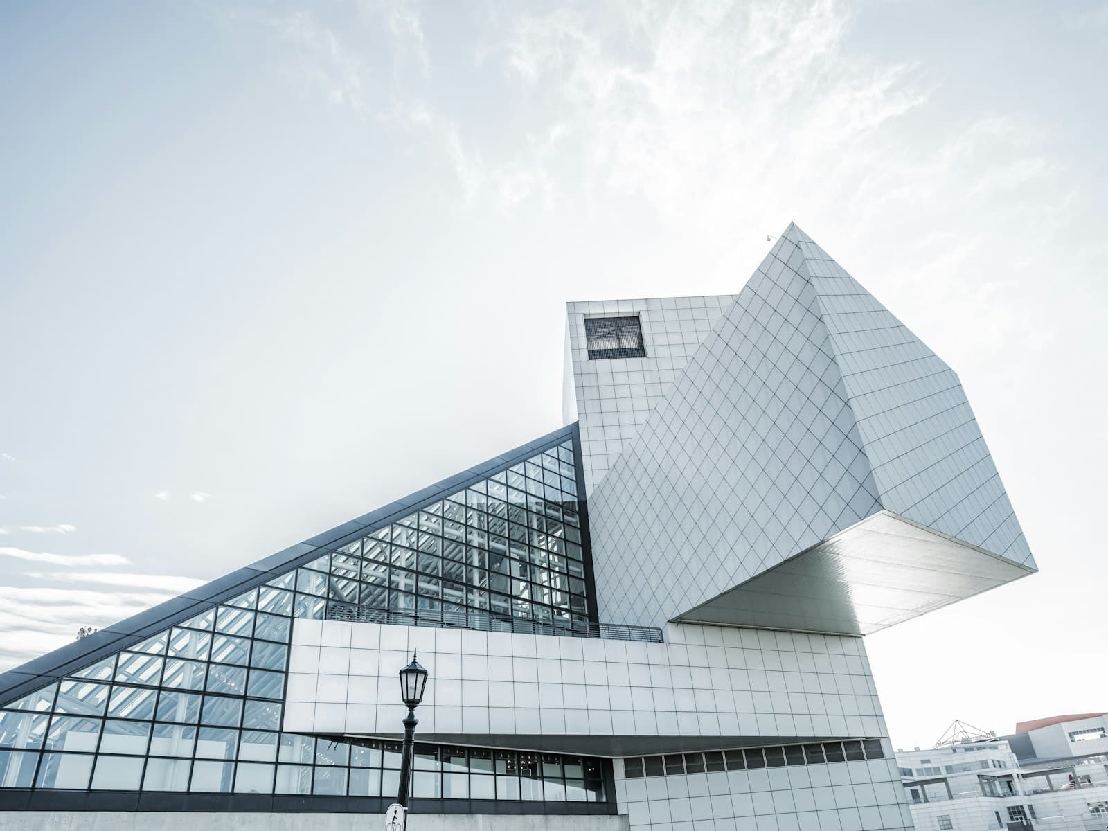 A pale building facade against an open sky